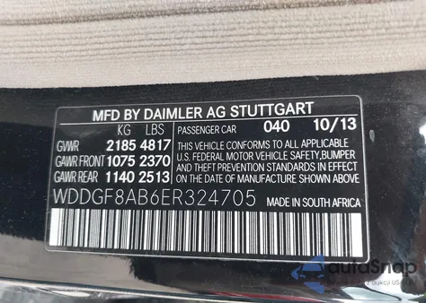 2014 Mercedes-Benz C 300 Luxury 4Matic/Sport 4Matic from USA, damaged, VIN WDDGF8AB6ER324705
